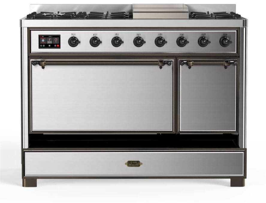 Ilve UM12FDQNS3SSBLP Liquid Propane In Stainless Steel W/ Bronze Trim
