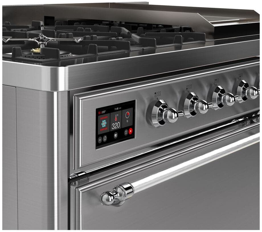 Ilve UM12FDQNS3SSCLP Liquid Propane In Stainless Steel W/ Chrome Trim