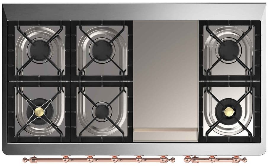 Ilve UM12FDQNS3SSP Natural Gas In Stainless Steel W/ Copper Trim