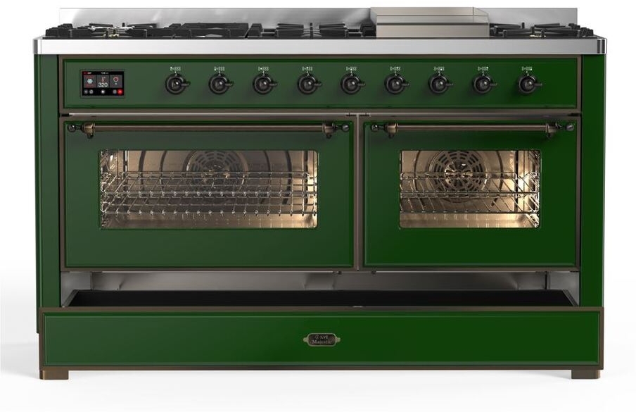 Ilve UM15FDNS3EGB Natural Gas In Emerald Green W/ Bronze Trim