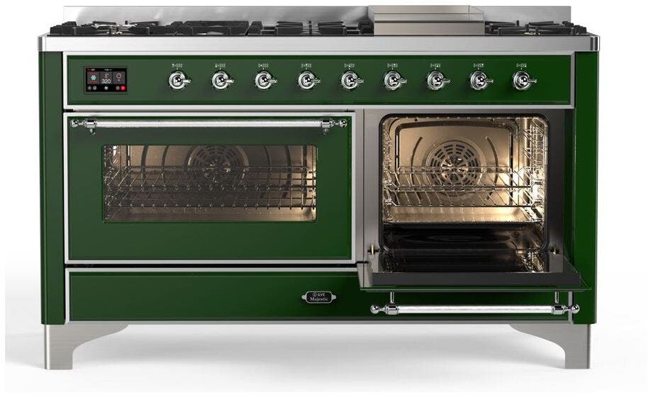 Ilve UM15FDNS3EGC Natural Gas In Emerald Green W/ Chrome Trim