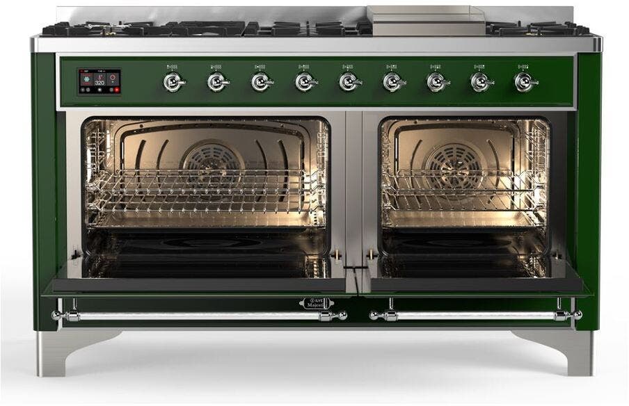 Ilve UM15FDNS3EGCLP Liquid Propane In Emerald Green W/ Chrome Trim
