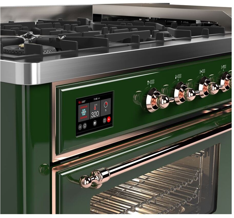 Ilve UM15FDNS3EGP Natural Gas In Emerald Green W/ Copper Trim