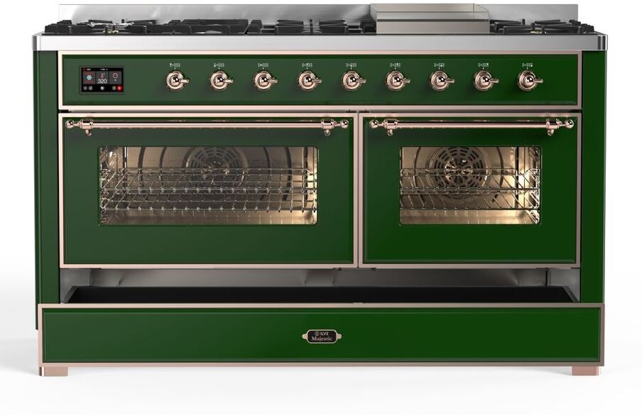 Ilve UM15FDNS3EGP Natural Gas In Emerald Green W/ Copper Trim