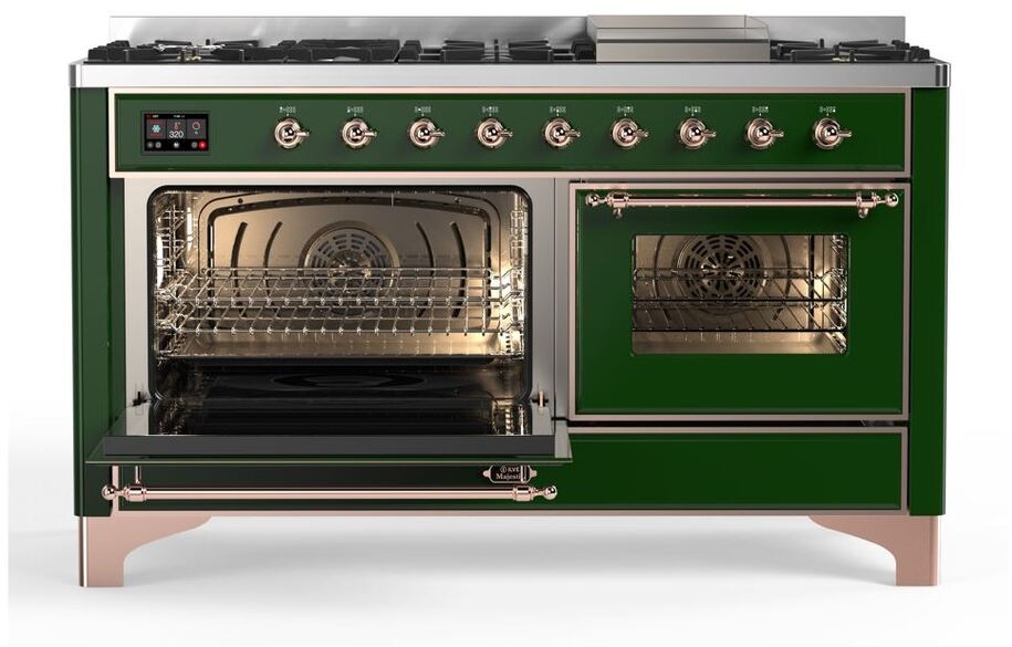 Ilve UM15FDNS3EGPLP Liquid Propane In Emerald Green W/ Copper Trim