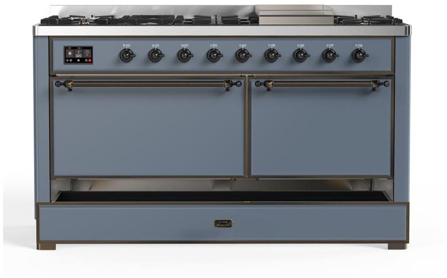 Ilve UM15FDQNS3BGBLP Liquid Propane In Blue Grey W/ Bronze Trim