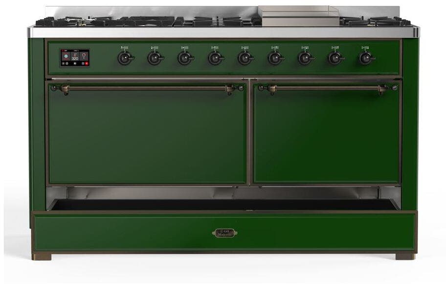 Ilve UM15FDQNS3EGBLP Liquid Propane In Emerald Green W/ Bronze Trim