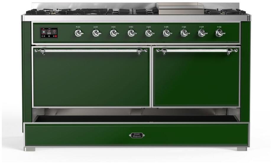 Ilve UM15FDQNS3EGC Natural Gas In Emerald Green W/ Chrome Trim