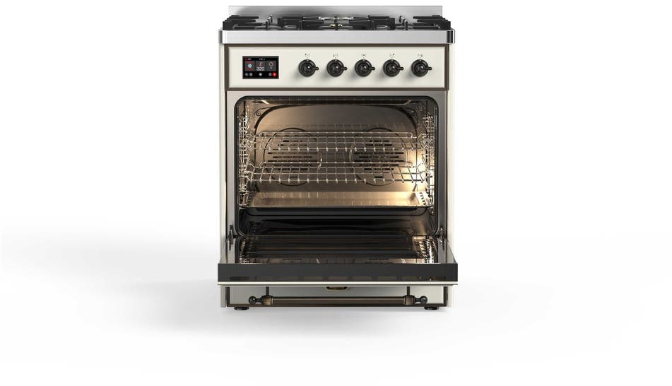 Ilve UM30DNE3AWB Natural Gas In Antique White W/ Bronze Trim
