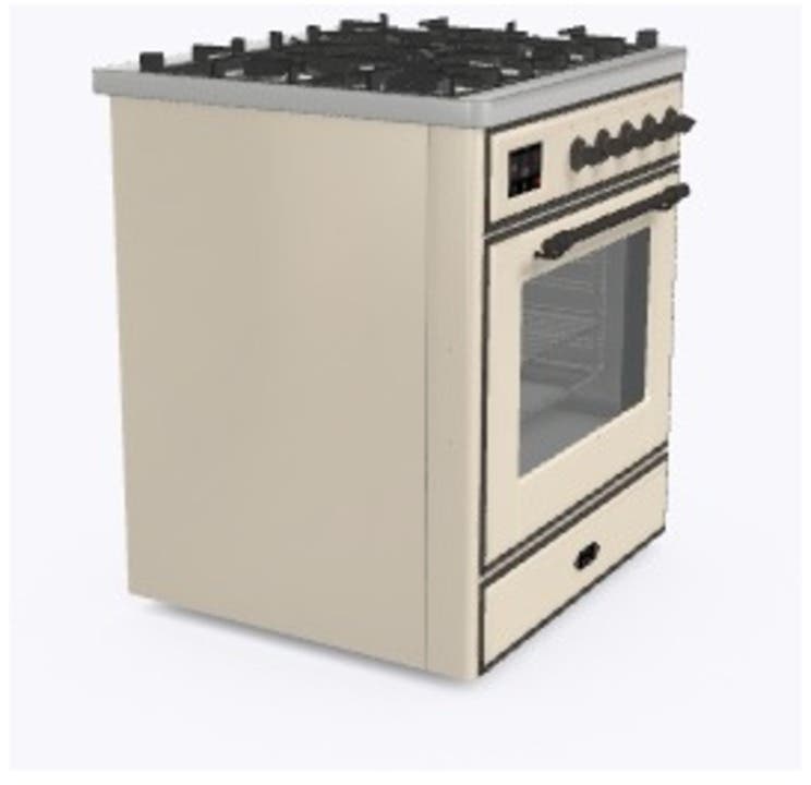 Ilve UM30DNE3AWBLP Liquid Propane In Antique White W/ Bronze Trim
