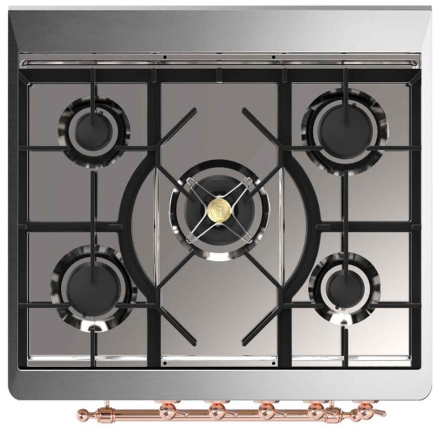 Ilve UM30DNE3BGP Natural Gas In Blue Grey W/ Copper Trim
