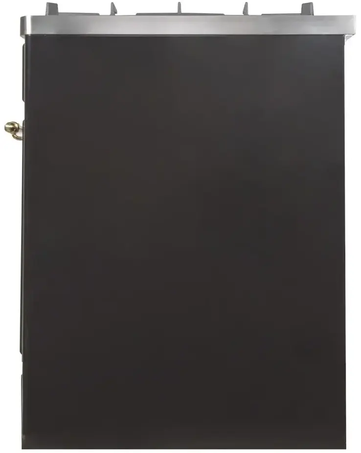 Ilve UM30DNE3BKG Natural Gas In Glossy Black W/ Brass Trim