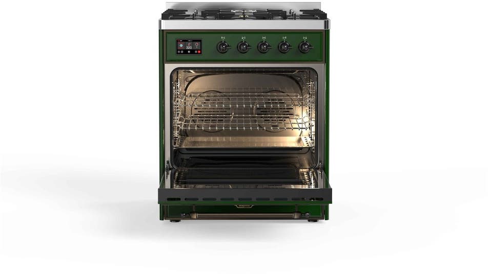 Ilve UM30DNE3EGB Natural Gas In Emerald Green W/ Bronze Trim