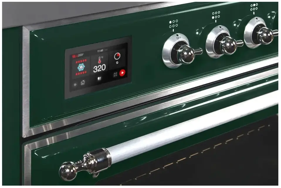 Ilve UM30DNE3EGC Natural Gas In Emerald Green W/ Chrome Trim