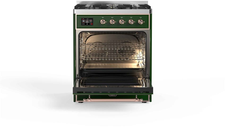 Ilve UM30DNE3EGP Natural Gas In Emerald Green W/ Copper Trim