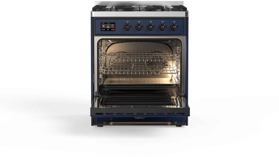 Ilve UM30DNE3MBB Natural Gas In Midnight Blue W/ Bronze Trim