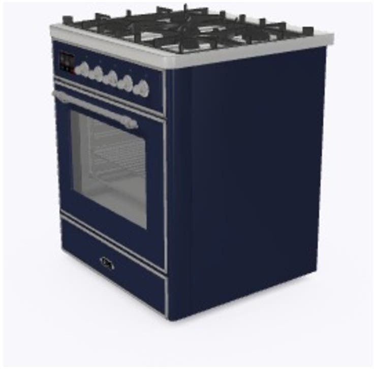 Ilve UM30DNE3MBC Natural Gas In Midnight Blue W/ Chrome Trim