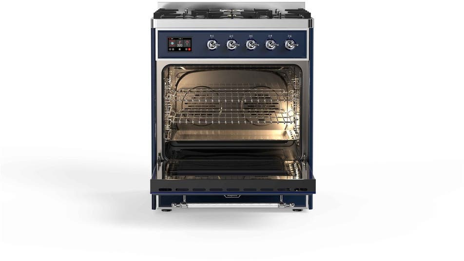 Ilve UM30DNE3MBCLP Liquid Propane In Midnight Blue W/ Chrome Trim