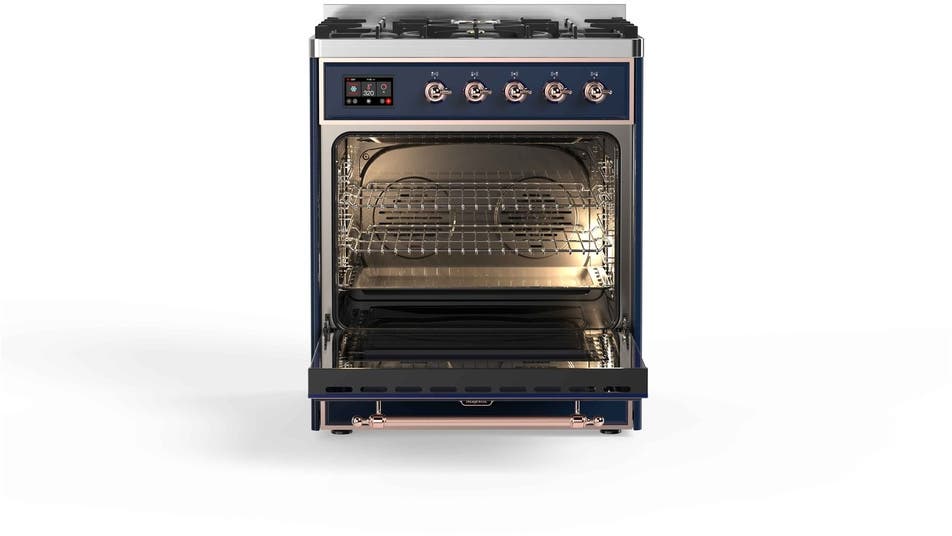 Ilve UM30DNE3MBP Natural Gas In Midnight Blue W/ Copper Trim