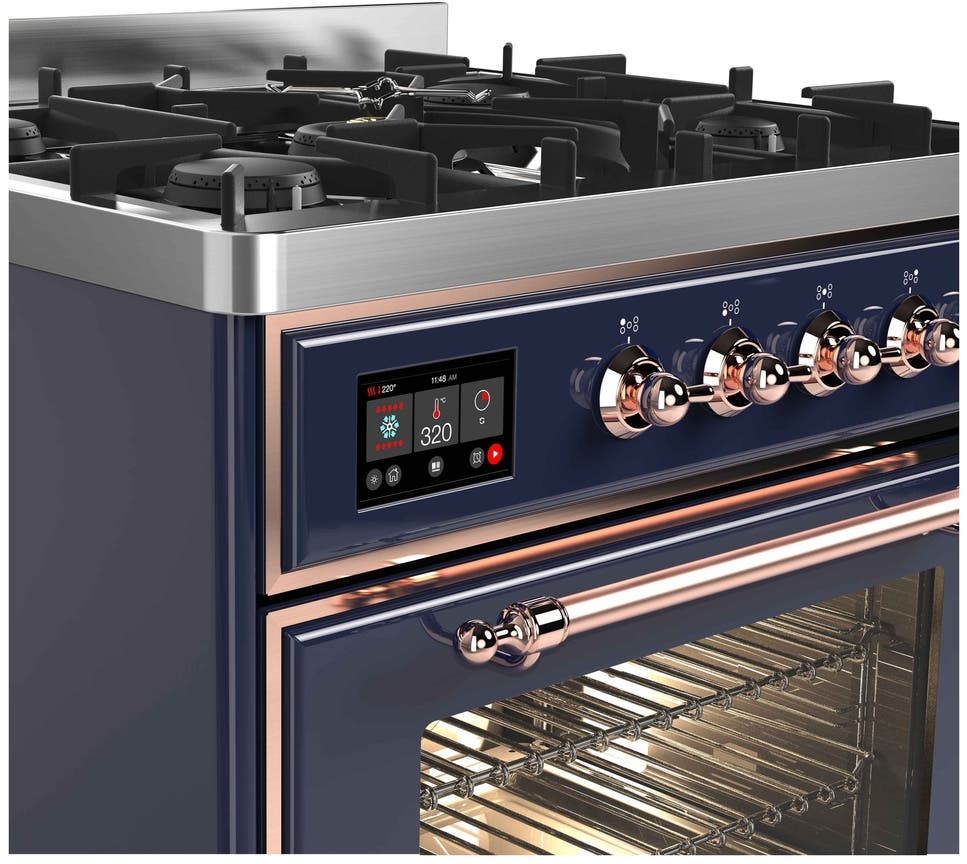 Ilve UM30DNE3MBP Natural Gas In Midnight Blue W/ Copper Trim
