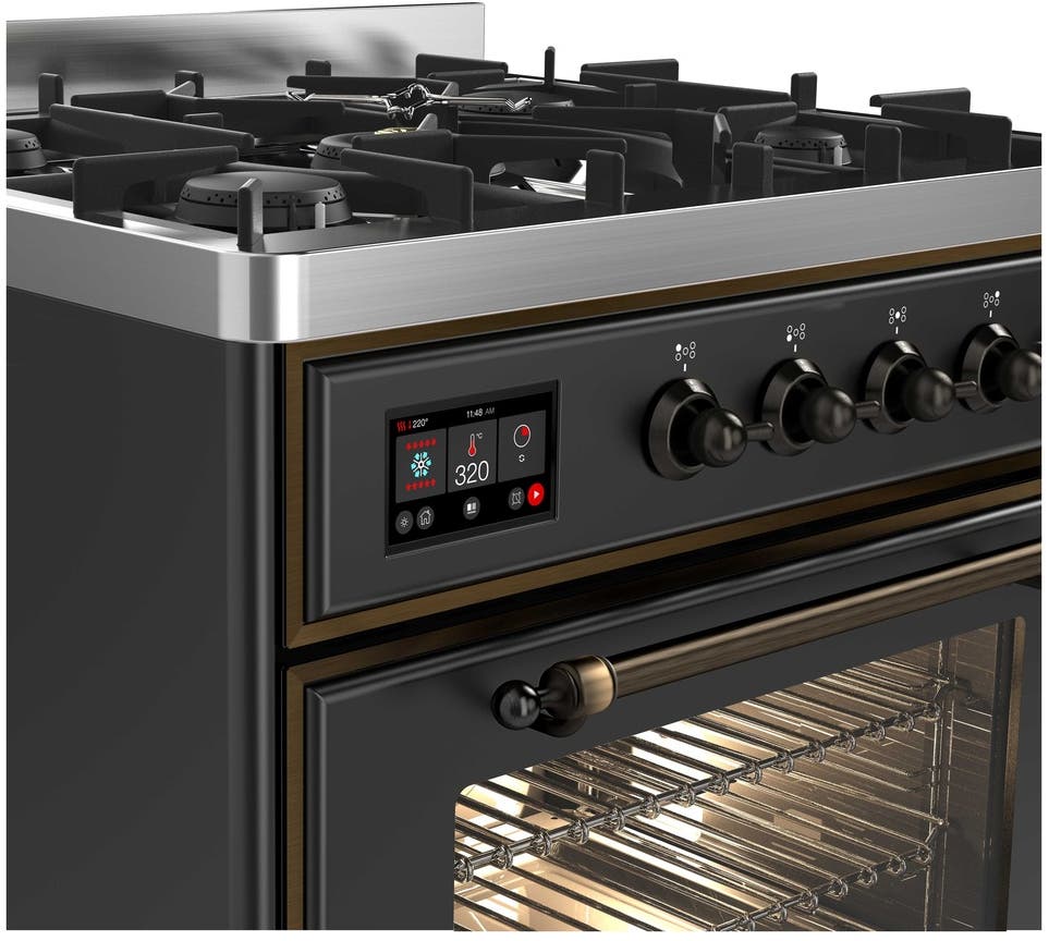 Ilve UM30DNE3MGB Natural Gas In Matte Graphite W/ Bronze Trim