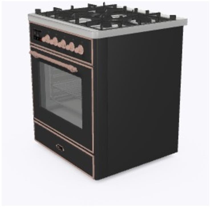Ilve UM30DNE3MGP Natural Gas In Matte Graphite W/ Copper Trim
