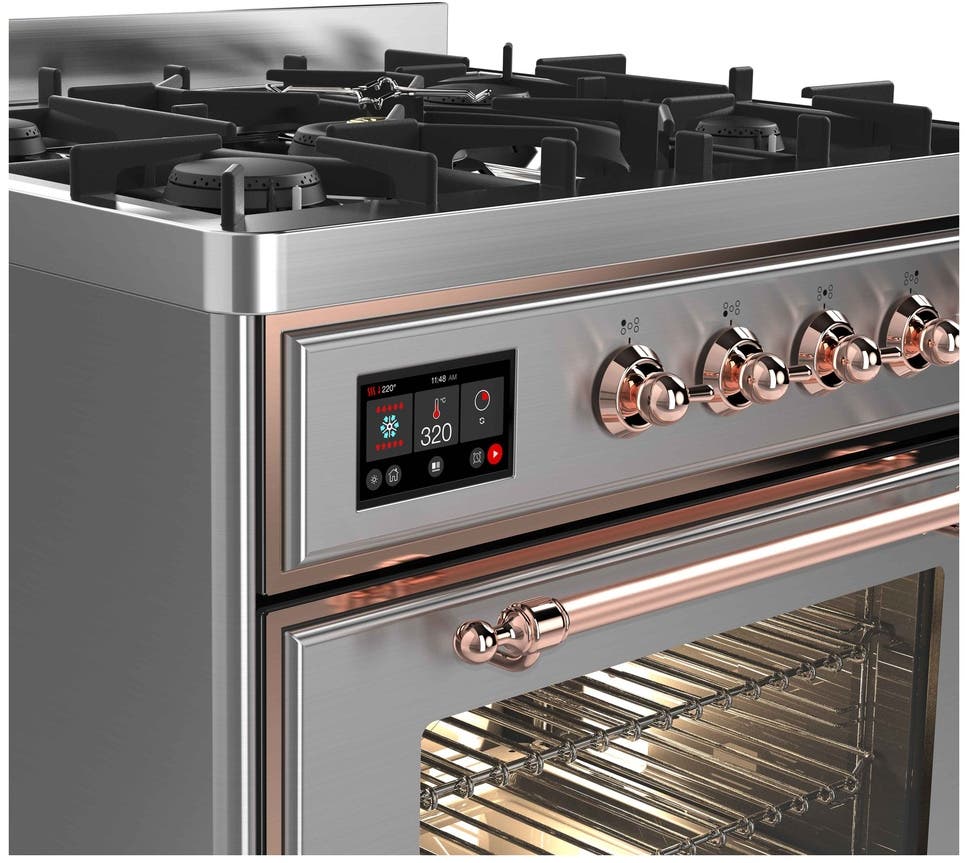 Ilve UM30DNE3SSPLP Liquid Propane In Stainless Steel W/ Copper Trim