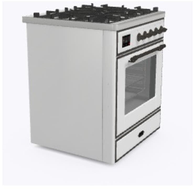 Ilve UM30DNE3WHB Natural Gas In White W/ Bronze Trim