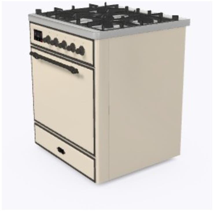 Ilve UM30DQNE3AWBLP Liquid Propane In Antique White W/ Bronze Trim