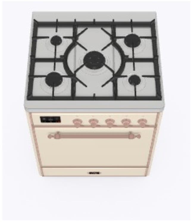 Ilve UM30DQNE3AWPLP Liquid Propane In Antique White W/ Copper Trim