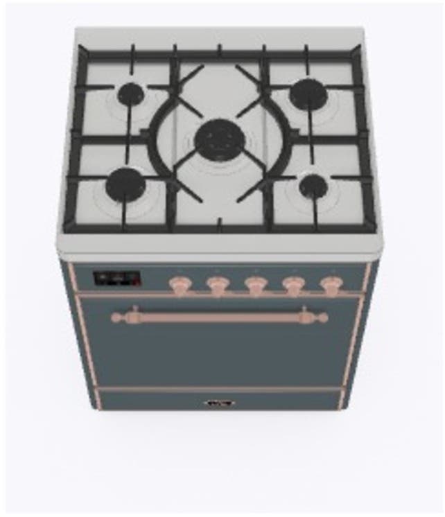 Ilve UM30DQNE3BGP Natural Gas In Blue Grey W/ Copper Trim