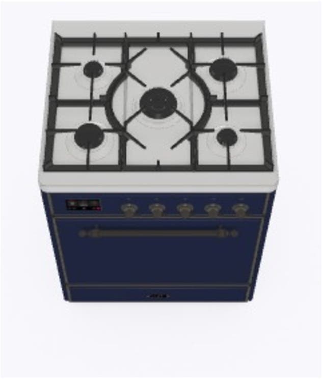 Ilve UM30DQNE3MBBLP Liquid Propane In Midnight Blue W/ Bronze Trim