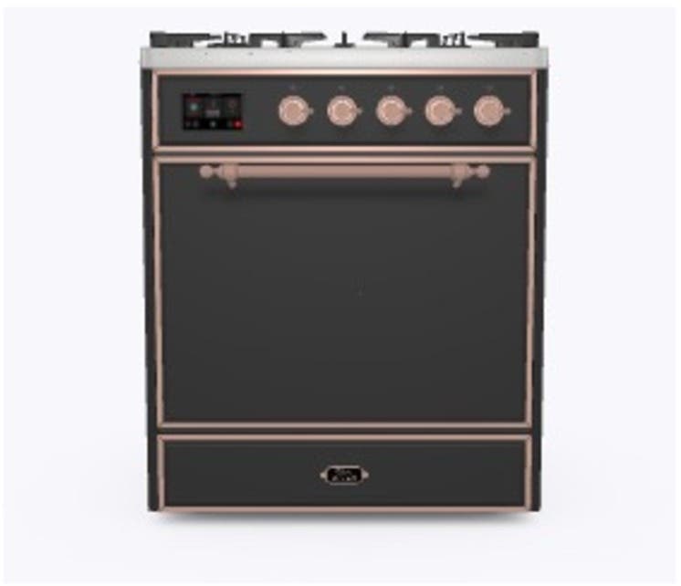 Ilve UM30DQNE3MGP Natural Gas In Matte Graphite W/ Copper Trim