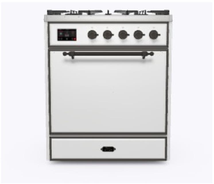 Ilve UM30DQNE3WHB Natural Gas In White W/ Bronze Trim