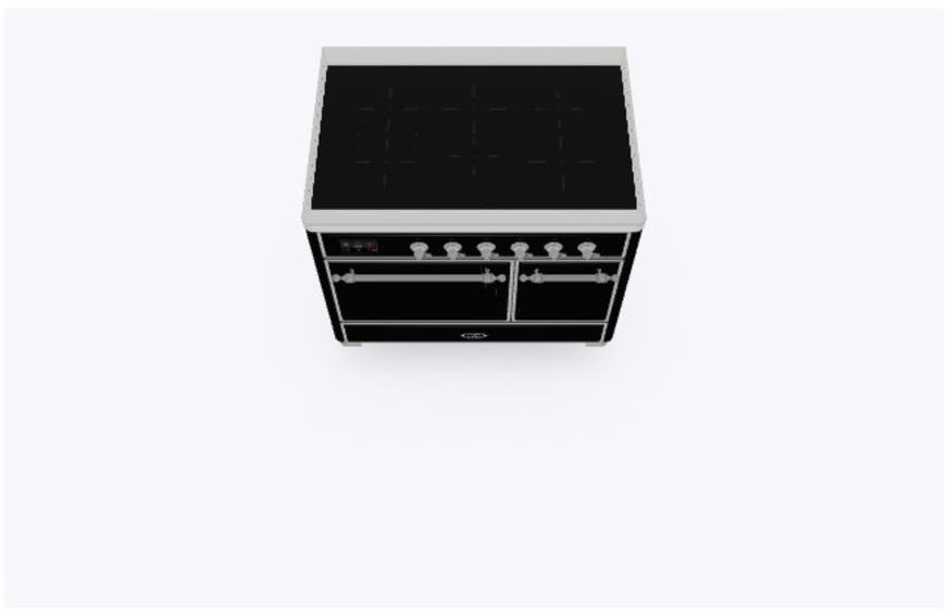 Ilve UMDI10QNS3BKC Glossy Black W/ Chrome Trim