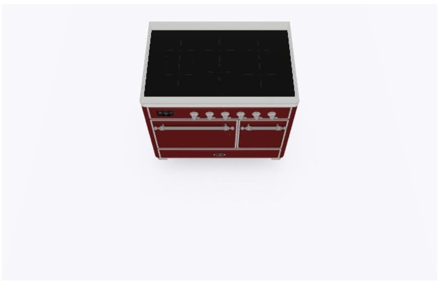 Ilve UMDI10QNS3BUC Burgundy W/ Chrome Trim