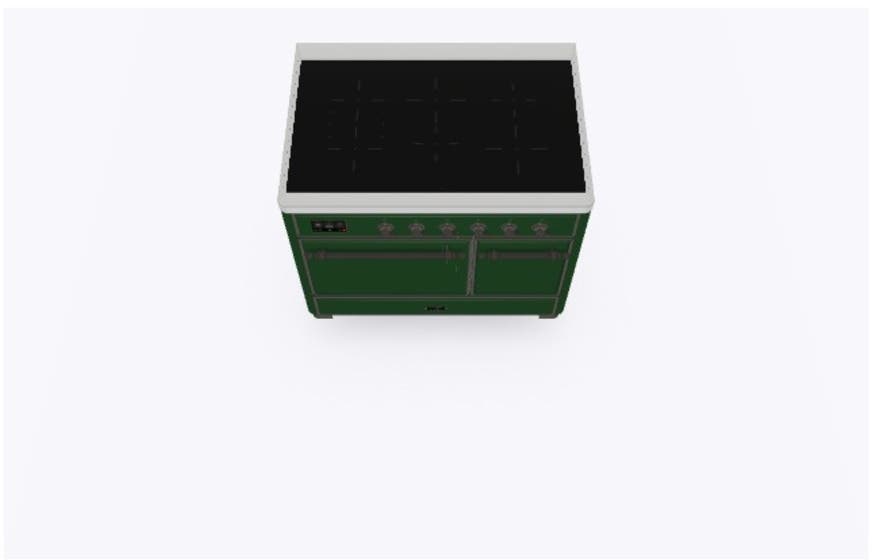 Ilve UMDI10QNS3EGB Emerald Green W/ Bronze Trim