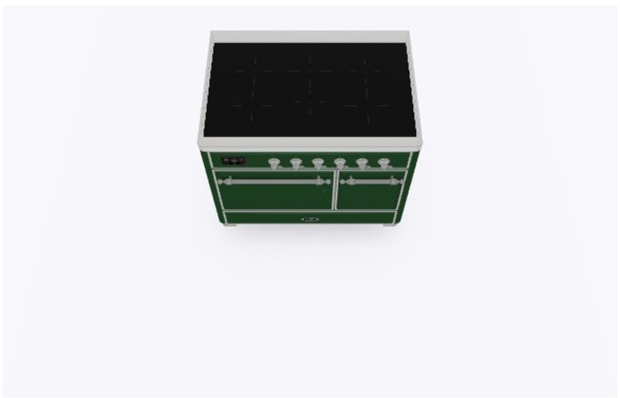 Ilve UMDI10QNS3EGC Emerald Green W/ Chrome Trim