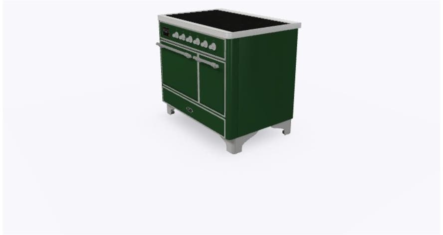 Ilve UMDI10QNS3EGC Emerald Green W/ Chrome Trim