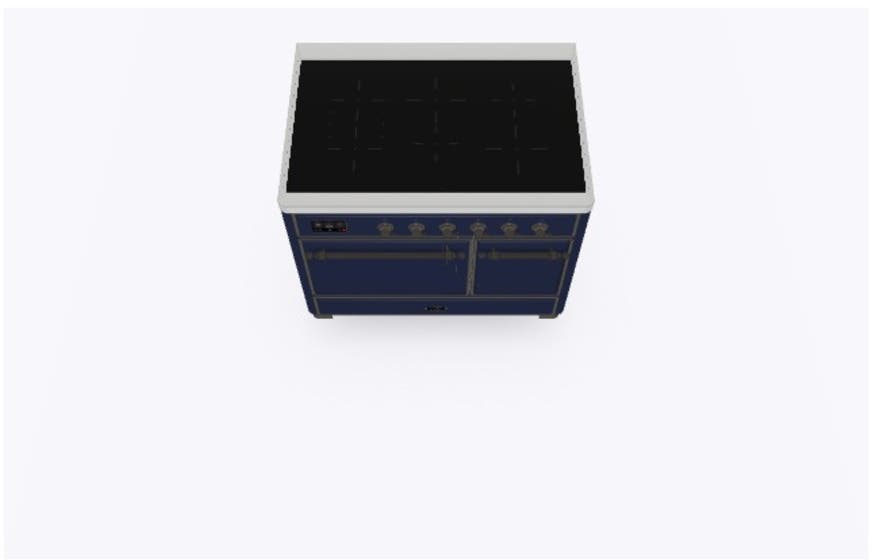 Ilve UMDI10QNS3MBB Midnight Blue W/ Bronze Trim