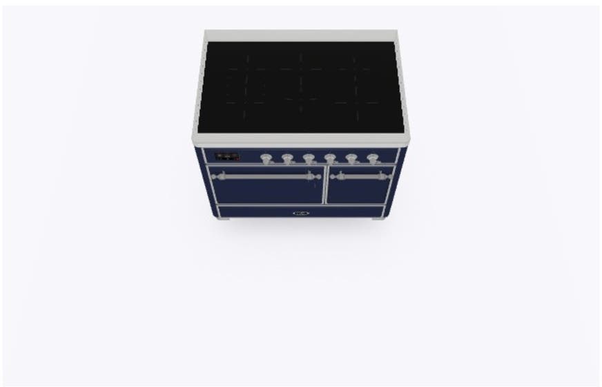 Ilve UMDI10QNS3MBC Midnight Blue W/ Chrome Trim