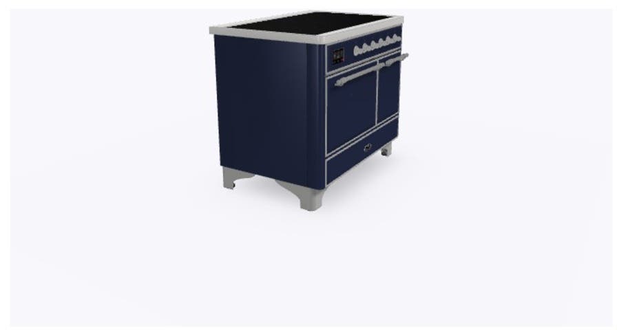 Ilve UMDI10QNS3MBC Midnight Blue W/ Chrome Trim