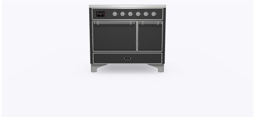 Ilve UMDI10QNS3MGC Matte Graphite W/ Chrome Trim
