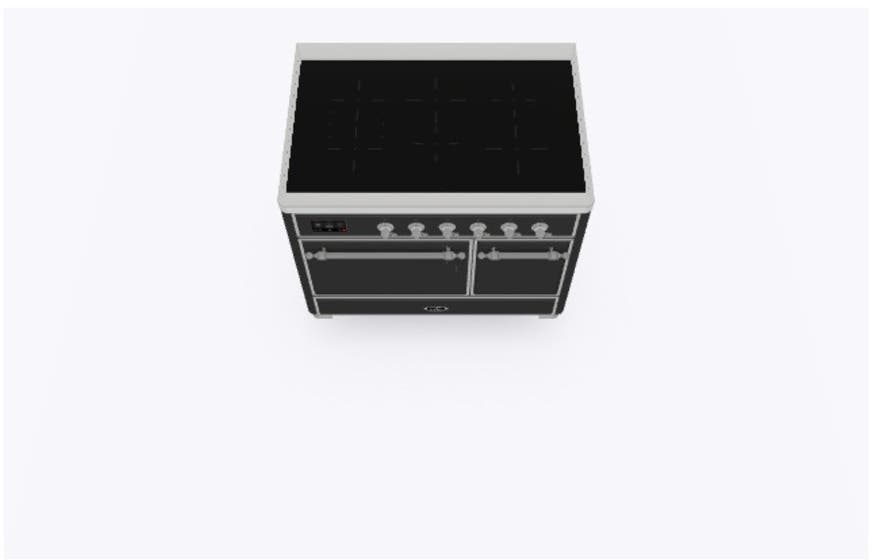 Ilve UMDI10QNS3MGC Matte Graphite W/ Chrome Trim