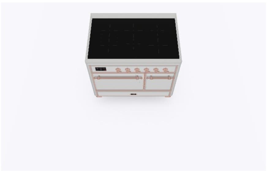 Ilve UMDI10QNS3SSP Stainless Steel W/ Copper Trim