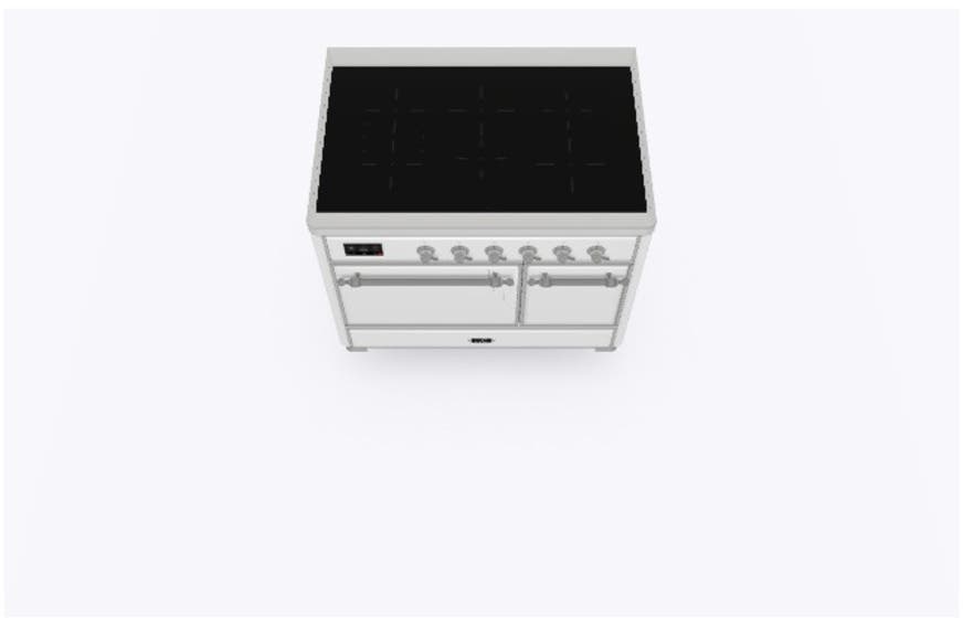 Ilve UMDI10QNS3WHC White W/ Chrome Trim