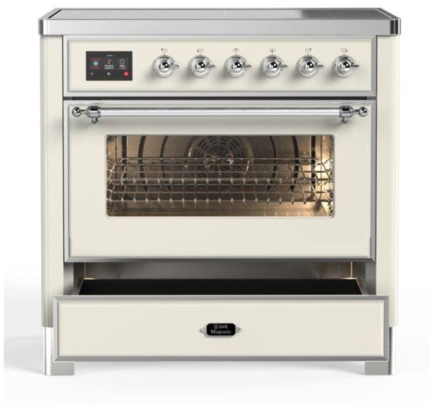 Ilve UMI09NS3AWC Antique White W/ Chrome Trim