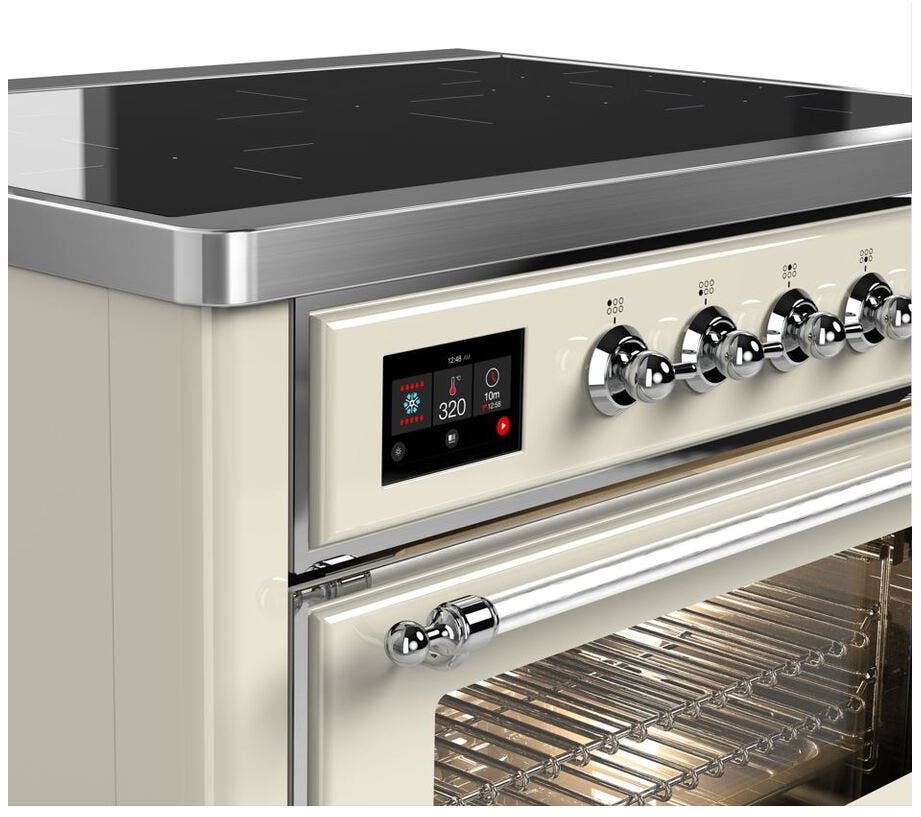 Ilve UMI09NS3AWC Antique White W/ Chrome Trim
