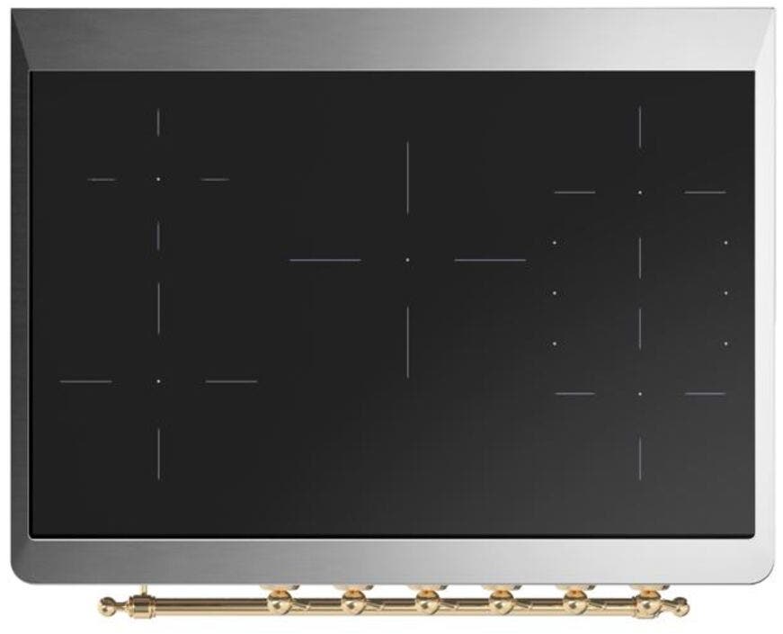 Ilve UMI09NS3AWG Antique White W/ Brass Trim