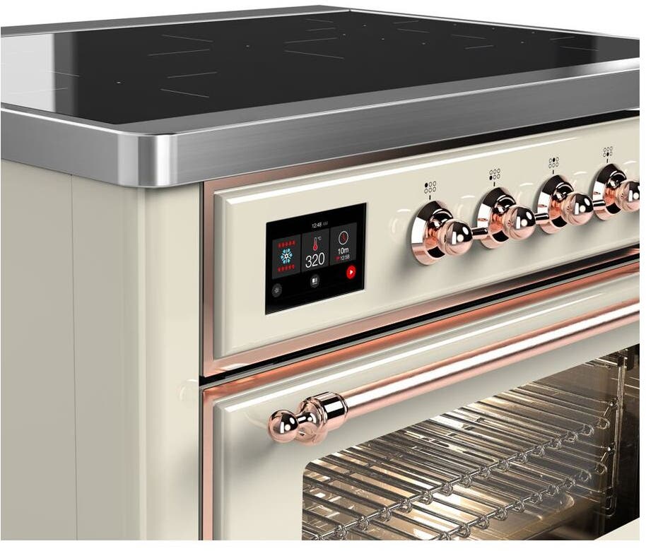 Ilve UMI09NS3AWP Antique White W/ Copper Trim